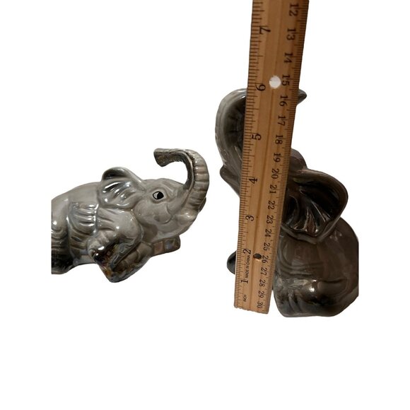 Set Of 3 Vintage Ceramic Elephant Figurines Made in Brazil - Picture 2 of 7